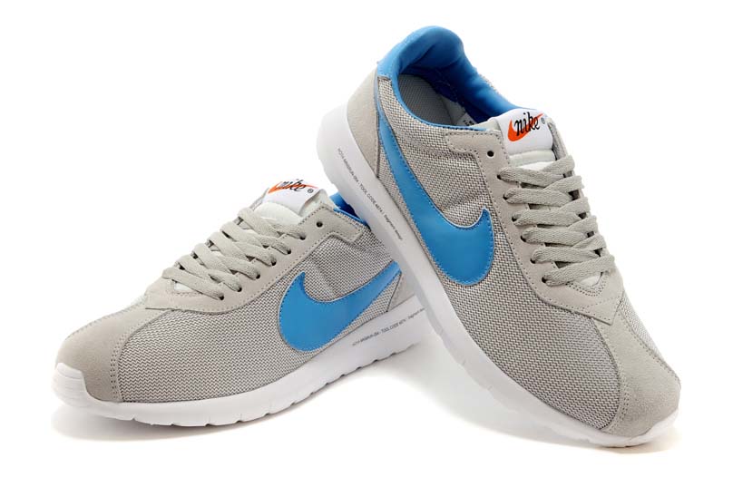 nike roshe run 2015 cuir maille olympique gris bleu (1)